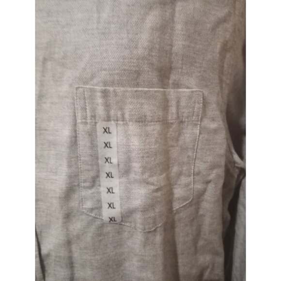 New ROWM men's button down Shirt XL Solid Gray long Sleeve NWT Cotton - Picture 5 of 13